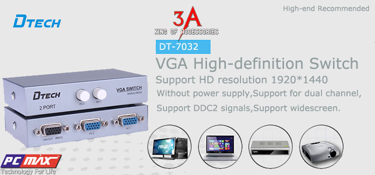 Bộ chia VGA Dtech DT-7032