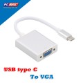 Cáp chuyển usb type c sang vga kết nối điện thoại, laptop, macbook lên TV PCM-1603