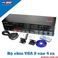 Switch and Spliter VGA 8 in 4 out 350Mhz MT-VIKI MT-804CH - Hàng chính hãng