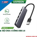Bộ chia Usb 3.0 - Hub USB 3.0 4 cổng hỗ trợ cấp nguồn Micro Ugreen 50985 - Hàng chính hãng
