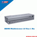 Bộ gộp HDMI Multi View 16 vào 1 màn full HD PCMAX PCM-MT1601A - Hàng Chính Hãng