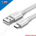 Cáp sạc nhanh QC 3.0 USB-A to USB-C Ugreen 60121 màu trắng dài 1m
