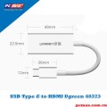 Cáp chuyển đổi USB Type-C to HDMI chính hãng Ugreen 40273 hỗ trợ 4k*2K