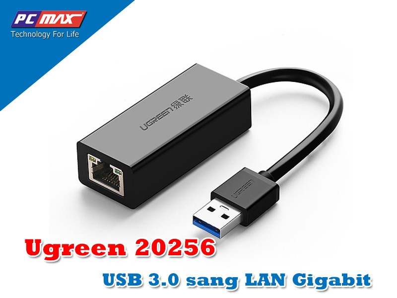 Cable USB 3.0 to LAN Ugreen 20256 chuẩn Gigabit