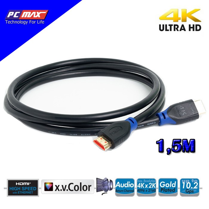 Cáp HDMI 2.0 4k chống nhiễu mạ vàng PCMAX dài 1,5m PCM-2001- Hàng Chính Hãng 