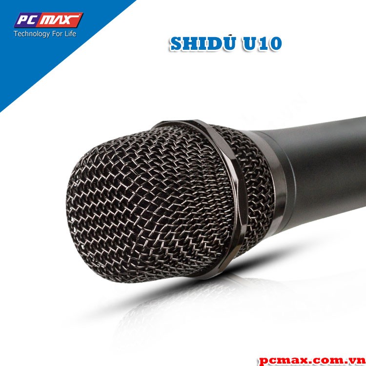Micro cầm tay Shidu U10 chống hú UHF khuếch dại giọng Nói  - Hàng chính hãng