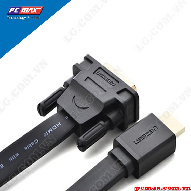 Cáp HDMI sang DVI chính hãng Ugreen 30141 dài 12M dây dẹt