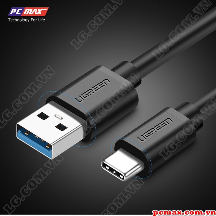 Cáp USB 3.0 to USB Type-C dài 0.5m chính hãng Ugreen 20881