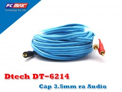 Cáp audio 1 ra 2 dài 10m cao cấp chính hãng Dtech DT-6214