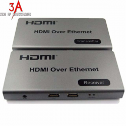 Bộ kéo dài HDMI qua cáp mạng Cat 6 có cổng USB cao cấp PCMAX PCM-EX-200