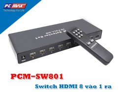 Switch hdmi 8 vào 1 ra FullHD 1080P gộp 8 nguồn vào HDMI cho 1 đầu ra hiển thị PCM-HD801 