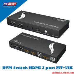 Bộ KVM Switch 2 cổng HDMI MT-VIKI MT-HK201 hỗ trợ 4K x 2K - Hàng Chính hãng