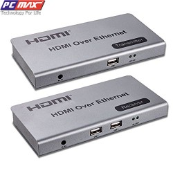 Bộ khuếch đại Extender  HDMI KVM qua cáp mạng lên đến 120m PCM-EX-120