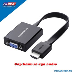 Cáp Chuyển Đổi HDMI to VGA + Audio Cáp Dẹt Ugreen 40248 - Hàng Chính Hãng