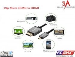 Cáp chuyển Micro HDMI to HDMI dài 2m Gold cao cấp Ugreen 10119 - Hàng chính hãng