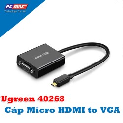 Cáp chuyển đổi Micro HDMI to VGA Ugreen 40268 - Hàng chính hãng