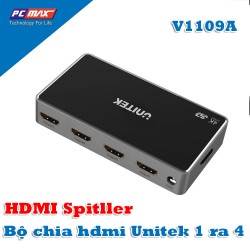 Bộ chia HDMI Unitek 1 vào 4 ra hỗ trợ 4k V1109A - Hàng Nhập khẩu
