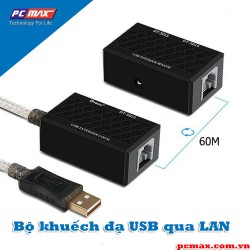 Bộ khuếch đại USB qua LAN RJ45 60m DTECH DT-5015  - Hàng Chính Hãng