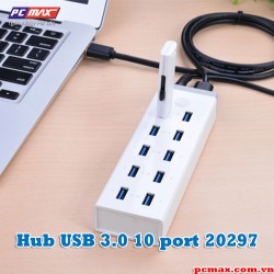 Hub USB 3.0 10 cổng Với BC1.2 (60W) Ugreen 20297- Hàng chính hãng