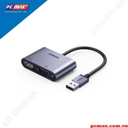 Cáp chuyển USB sang HDMI/ VGA cao cấp chính hãng Ugreen 20518 