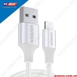 Cáp USB to Lightining chính hãng Ugreen 60161 màu trắng dài 1m