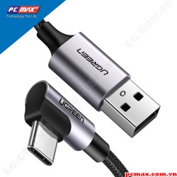Cáp sạc nhanh USB-A to USB-C bẻ góc 90 độ chính hãng Ugreen 50941 dài 1m