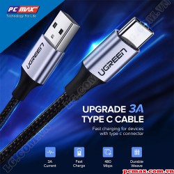 Cáp Sạc Nhanh USB Type C chính hãng Ugreen 60125 dài 0.5m