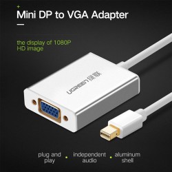 Cáp Mini Displayport to VGA cao cấp, chính hãng Ugreen 10403