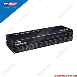 BỘ CHIA HDMI 1 RA 16 CỔNG HỖ TRỢ HÌNH ẢNH 3D PCMAX PCM-SP1016 - Hàng chính hãng
