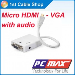 Cáp chuyển Micro HDMI Male to VGA Female + audio Video Converter Adapter