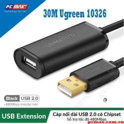 Bộ nối dài USB 2.0 dài 30m có nguồn kèm theo Ugreen 10326 - Hàng chính hãng