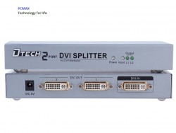 Bộ chia DVI Dtech 1 ra 2 DT-7023 - Hàng chính hãng 