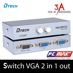 Bộ gộp Switch VGA  2 vào 1 ra  chính hãng Dtech DT-7032