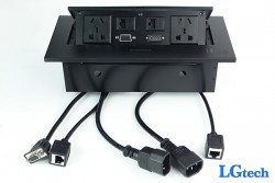 Ổ cắm điện đa năng có cổng VGA, LAN, HDMI và audio LGTECH LG-AS1113-AB