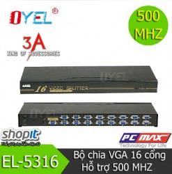 Bộ chia màn hình máy tính VGA 16 cổng 500 mhz chính hãng OYEL EL-5316