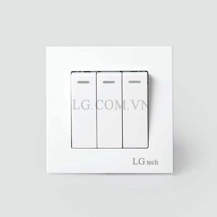 Công tắc LGTECH 3 nút - Công Tắc Led ( Vuông ) LG-F21-003