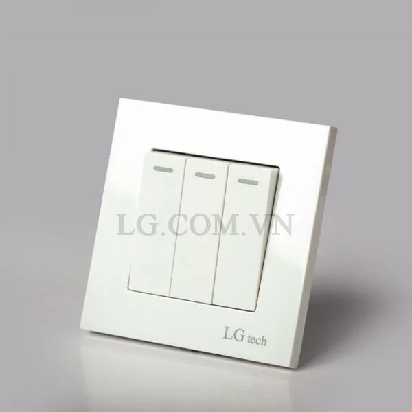 Công tắc LGTECH 3 nút - Công Tắc Led ( Vuông ) LG-F21-003