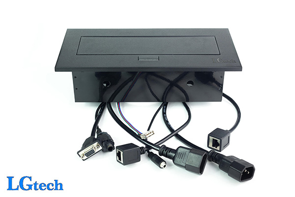 Ổ cắm điện đa năng  có cổng VGA, LAN, USB và audio LGTECH  - LG-AS1108-AB