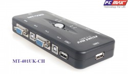 Bộ chuyển đổi VGA kvm 4 vào 1 ra  hỗ trợ Hub USB 2.0 MT-Viki MT-401UK-CH - Hàng chính hãng