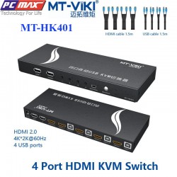 Bộ chuyển đổi Switch 4 cổng KVM HDMI 2.0 Full HD 2k 4K MT-Viki MT-HK401 - Hàng chính hãng